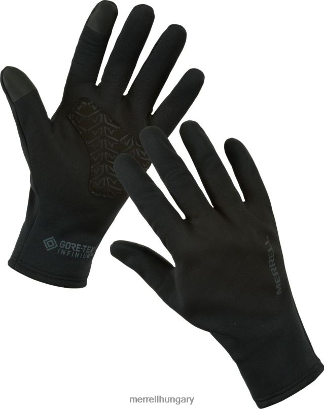 ruhák 208881163 fekete nők Merrell gore-tex softshell polár bélésű kesztyű fekete